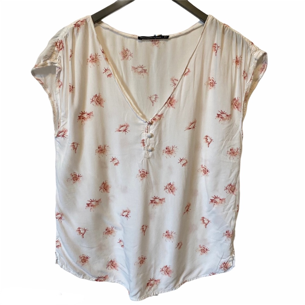 Abercrombie and Fitch floral print cap sleeve top